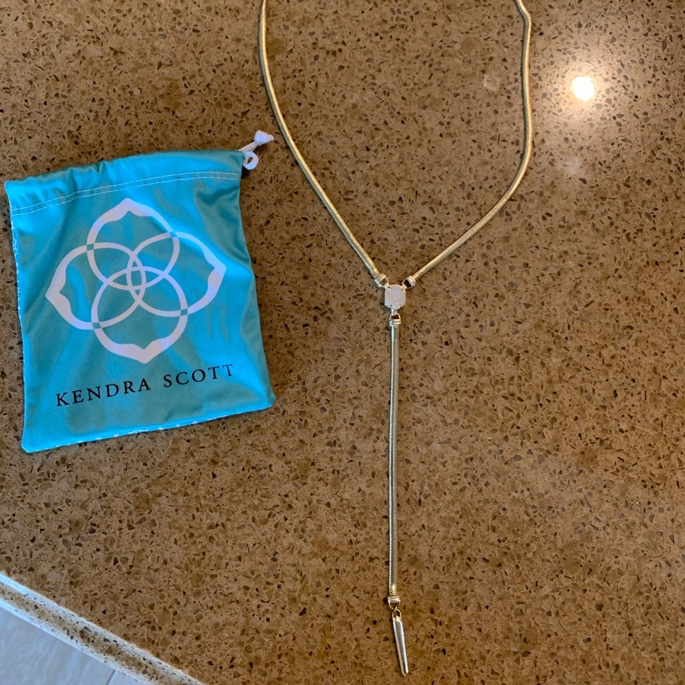 KENDRA SCOTT DRUSY LARIAT NECKLACE